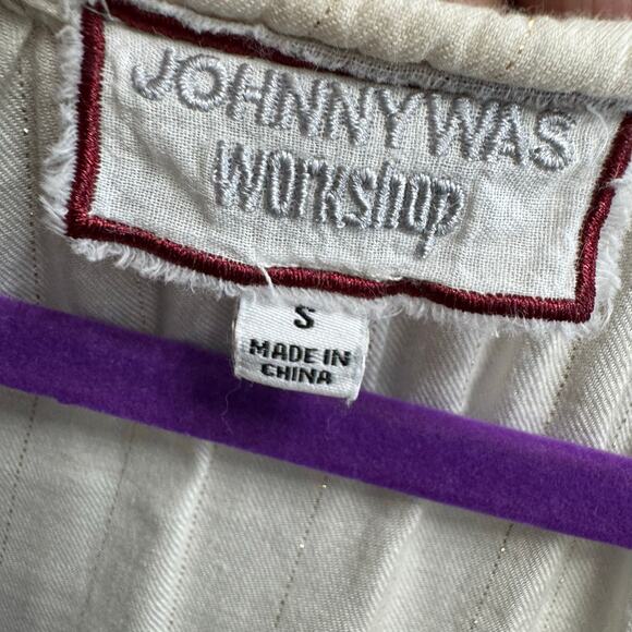 Johnny Was Clansy Peasant Embroidered Blouse Ivory Relax Boho Women's S - Picture 8 of 12